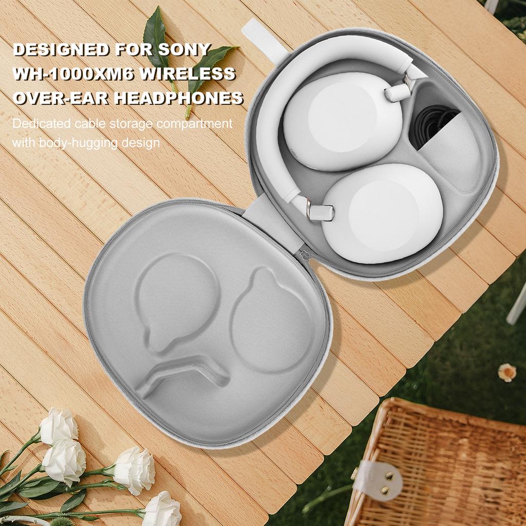 Жесткий чехол для переноски наушников Sony WH-1000XM6 Защитная дорожная сумка для хранения Чехол для гарнитуры для аксессуаров Sony WH-1000XM6