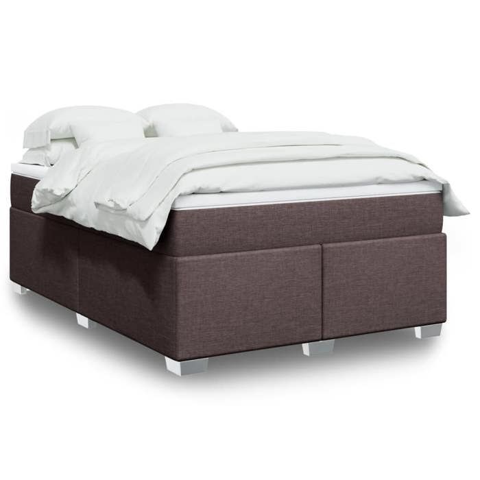 Maison Exclusive - Sommier à lattes de lit avec matelas Marron foncé 140x200 cm
