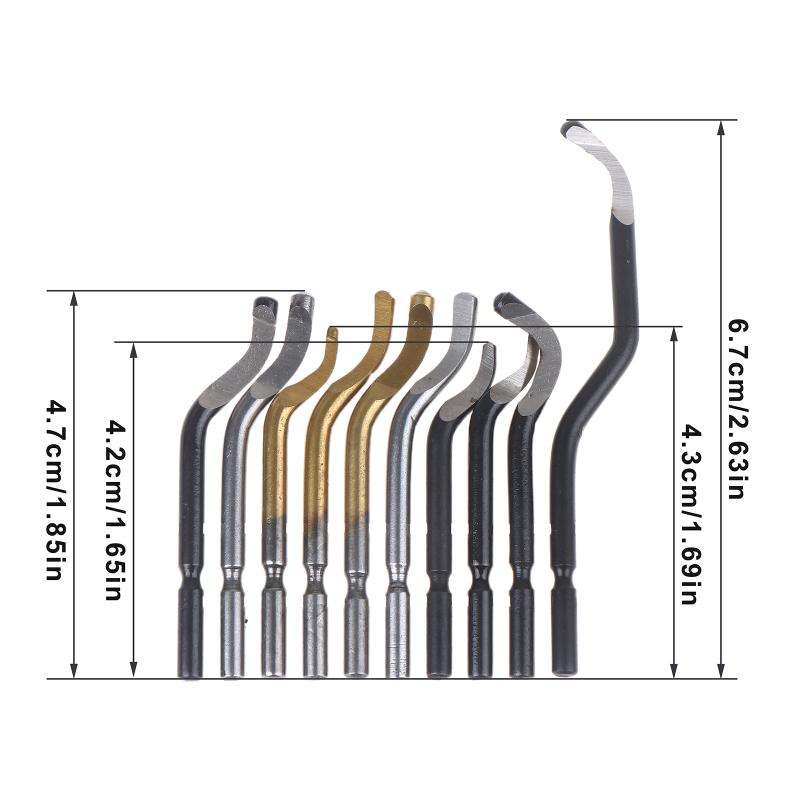 10Pcs High Speed Swivel Blades For Deburring System Bs1010 Bs1012 Bs1018 Bk3010 Bs3010 Internal Thread Cleaning Tool 360 Degree