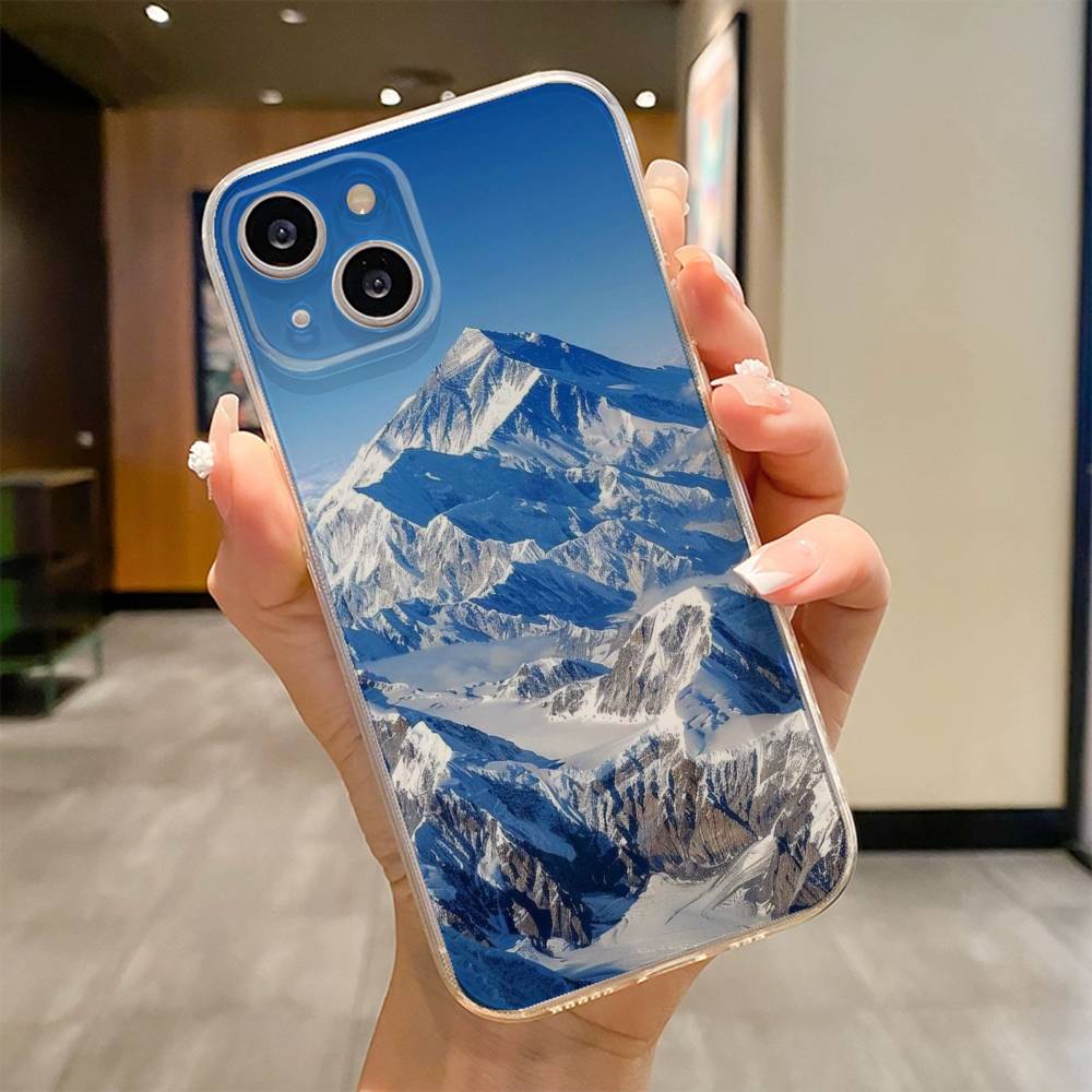 Священная гора Эверест Чехол для телефона для iPhone 17 16e 16 15 14 13 12 11mini Pro Max X XR XSMAX 8 7 Air Plus Мягкий чехол