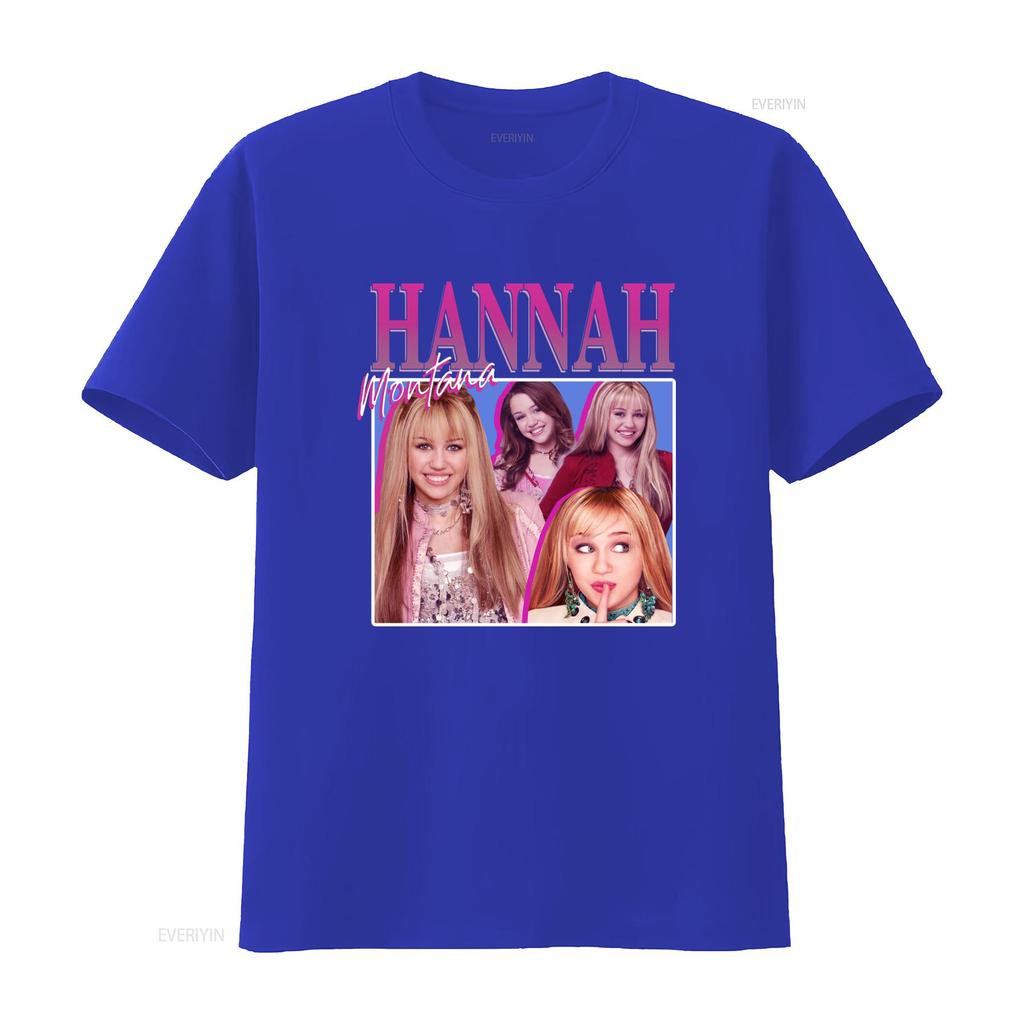 Hannah Montana Miley Cyrus 90s Rap Hip Hop Bootleg Homage T Shirt vintage Washed Versatile Top For Everyday Wear Soft Slightly