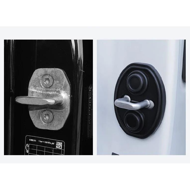 Upgrade Car Door Closing Shockproof Silicone Cushion Mute Shock Absorber Protective Covers Car Door Latch Accessories