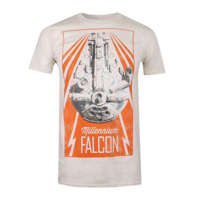 STAR WARS Мужская хлопковая футболка Millennium Falcon