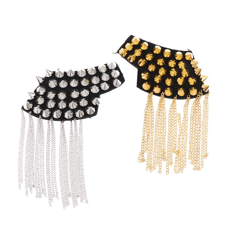 1 шт. модные погоны на плечи винтажные шипы заклепки кисточки погоны значки броши для женщин мужчин одежда аксессуары