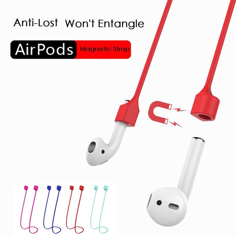 For AirPods1/2/3  Anti-Lost Magnetic Silicone Earphone String Rope For Airpods Pro Earphones Strap Cord