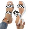 Women Woven Wedge Heel High Heels Summer New European American Fashion Sexy Sandals Banquet Party Casual Slippers Wear-resistant