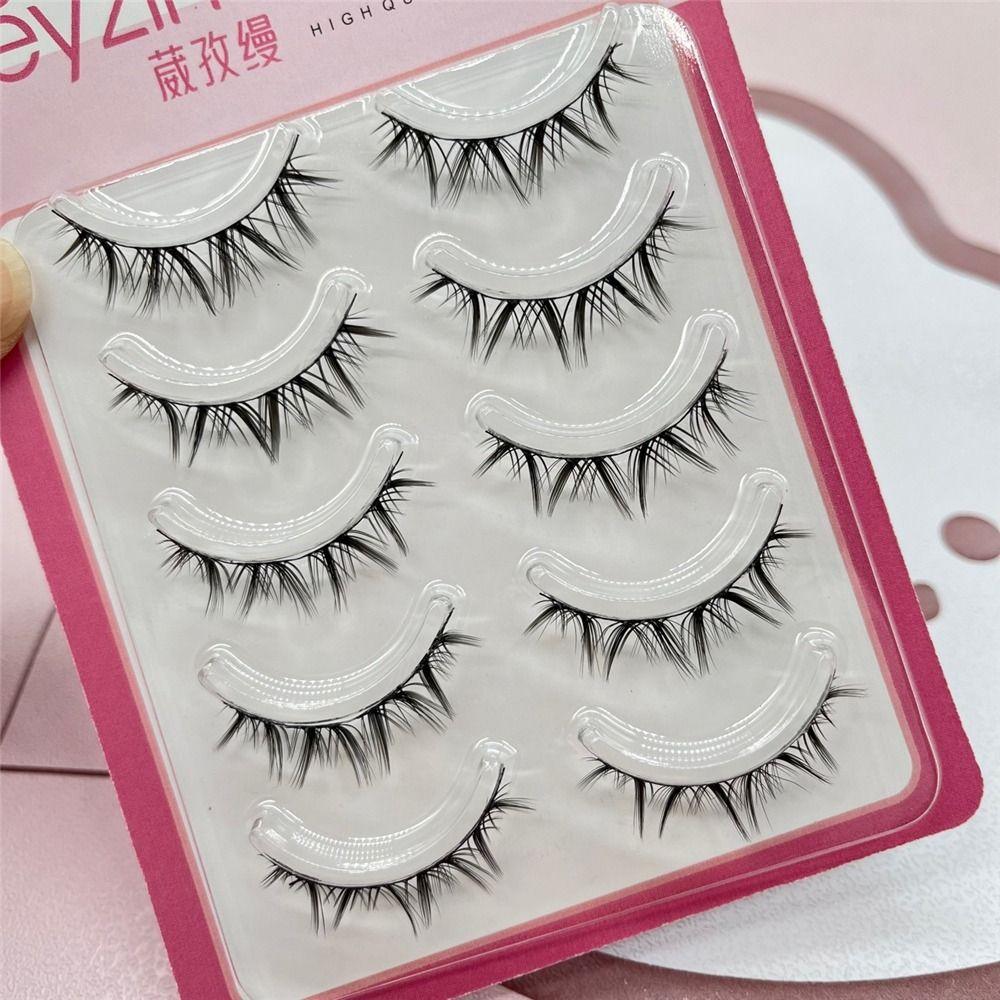 Dramatic False Eyelashes Japanese Cosplay Fake Eyelashes Extensions Wet Spiky Lashes  for Women