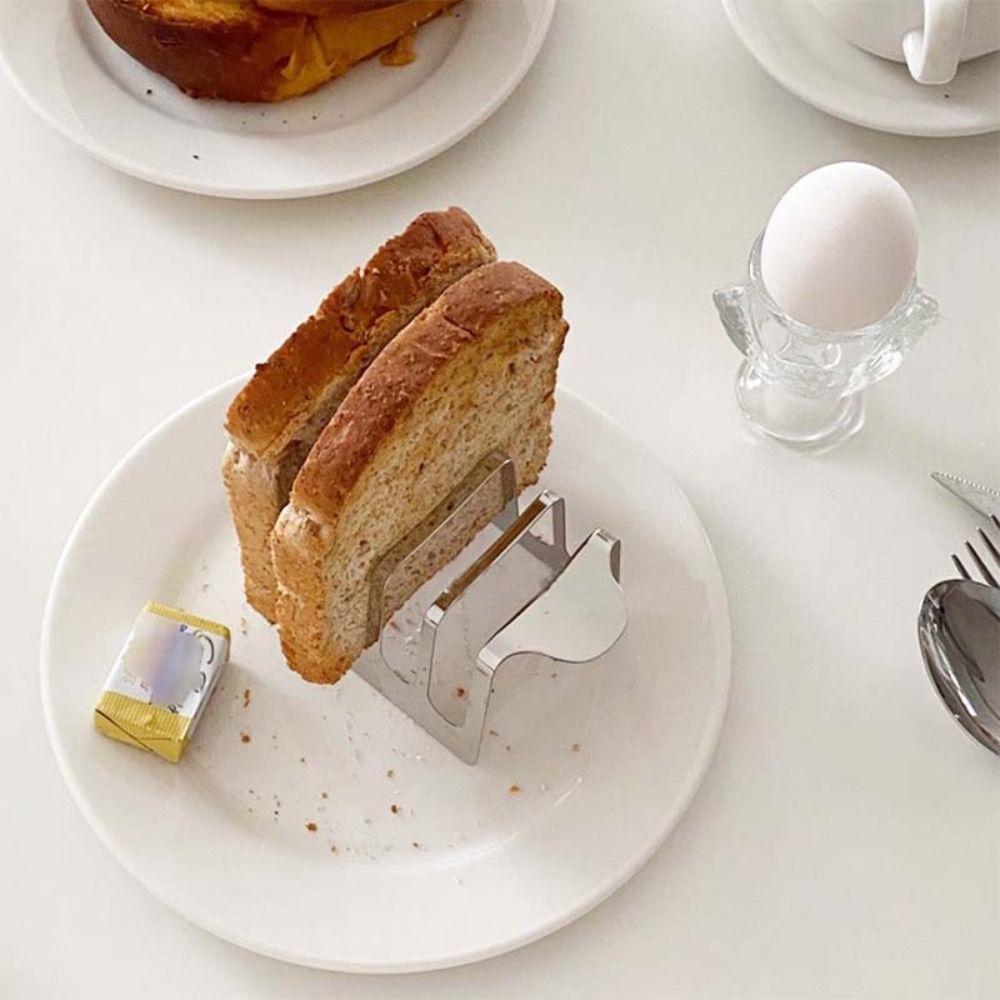 Rust-proof Toast Holder Extended Handle Bread Stand Stainless Steel Toast Rack Breakfast