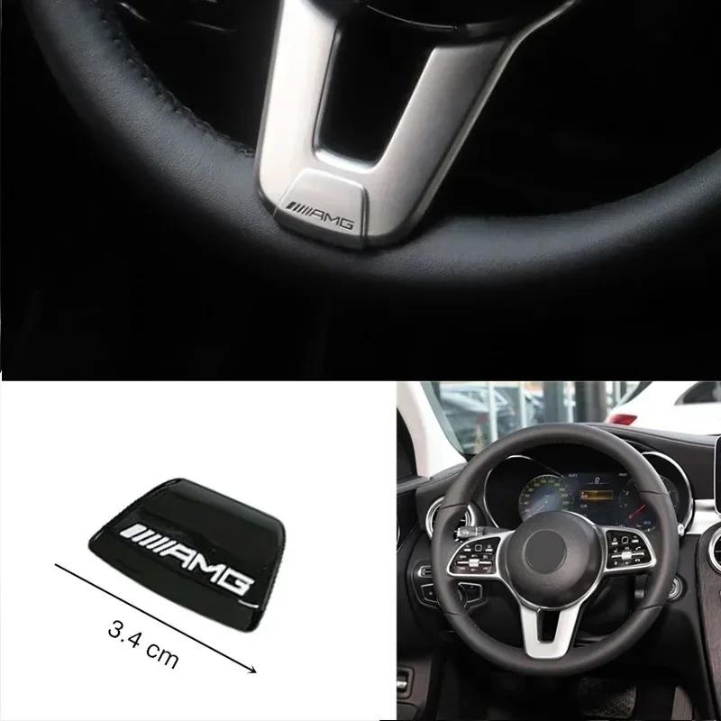 Для AMG Benz Знак AMG Наклейки на руль автомобиля Аксессуары Для Mercedes Benz AMG W206 W204 W205 W212 W213 W221 W222 W223 W2