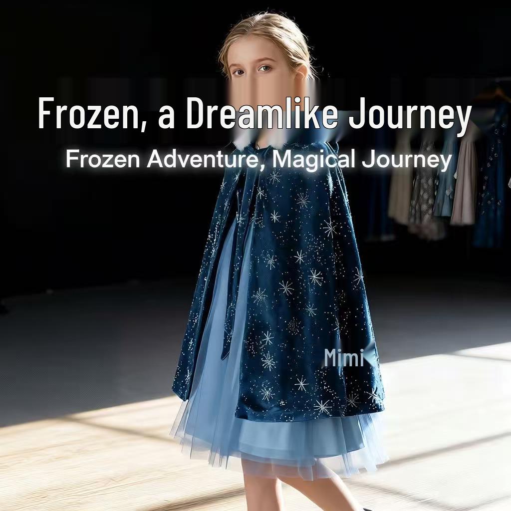 Платье Замороженной Принцессы с флисовой подкладкой для девочек - Зима, Хэллоуин и Рождество