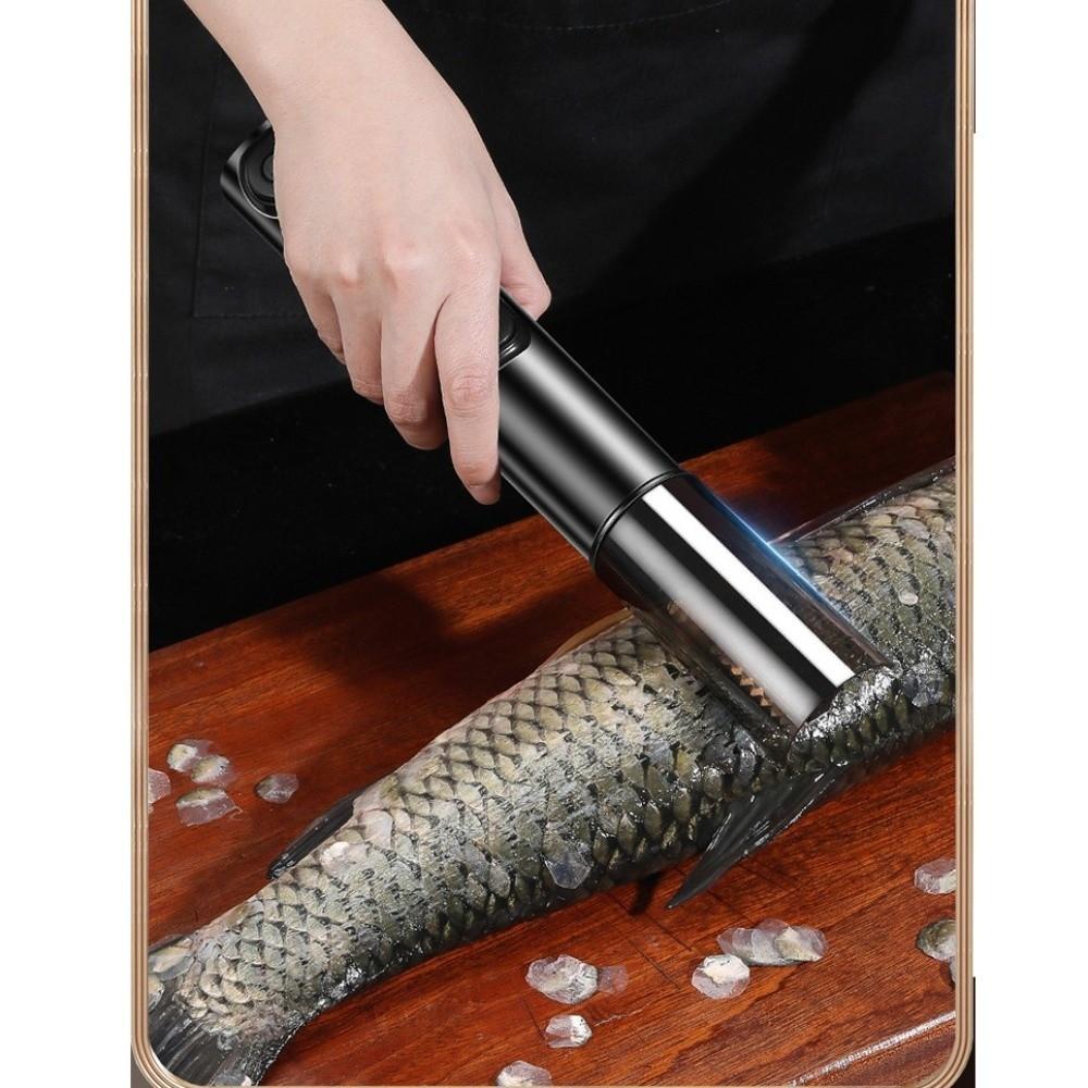 Efficient Electric Fish Scaler Left/Right Rotation Fish Scale Remover Seafood Cleaning