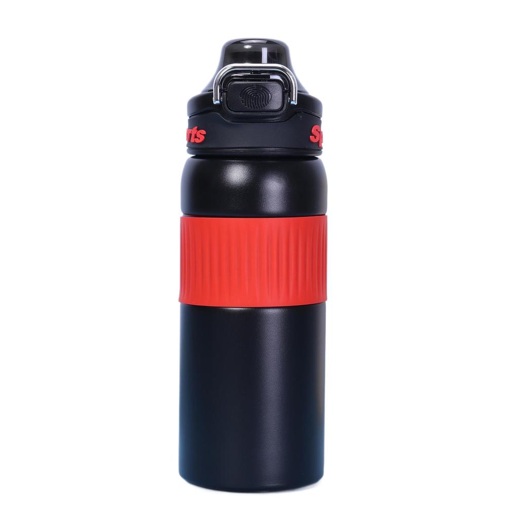 Stainless Steel Sports Thermos with Straw - Large Capacity Portable Water Bottle