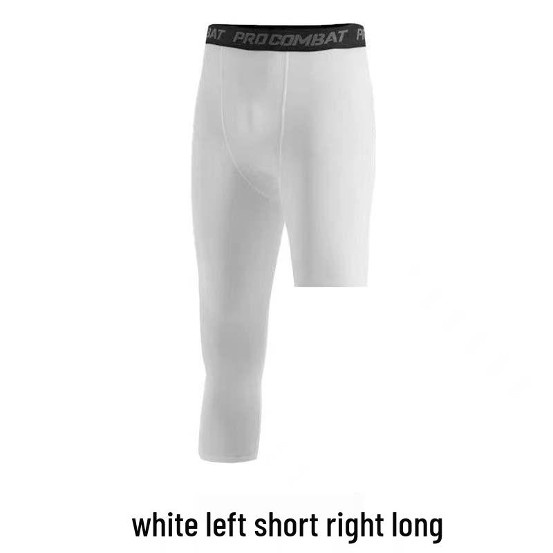 Мужские компрессионные тайтсы для баскетбола с быстрым высыханием, на одну ногу, семиточечные, базовый слой, штаны для фитнес-тренировок