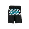 Wavy Line Mesh Shorts Black/Multicolor Men Streetwear OMCI005R201010041001