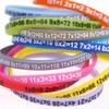 12Pcs/Set Multiplication Tables Silicone Bracelet Learn Math Education For Kids