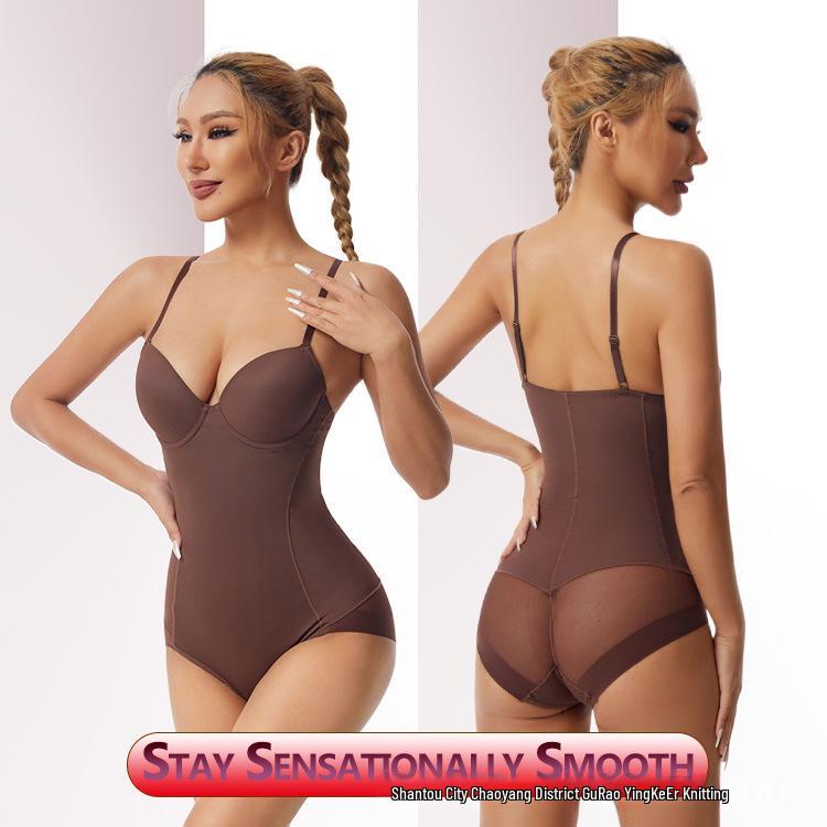 European-American Body Shaping Bodysuit: Plus Size Underwire Bra, Waist & Belly Lifting