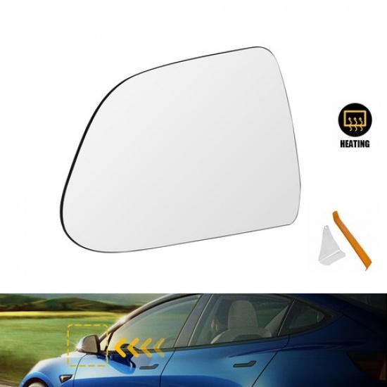 Front Driver Power Side Heated Mirror Glass Clear For 2017- Tesla Model 3 US