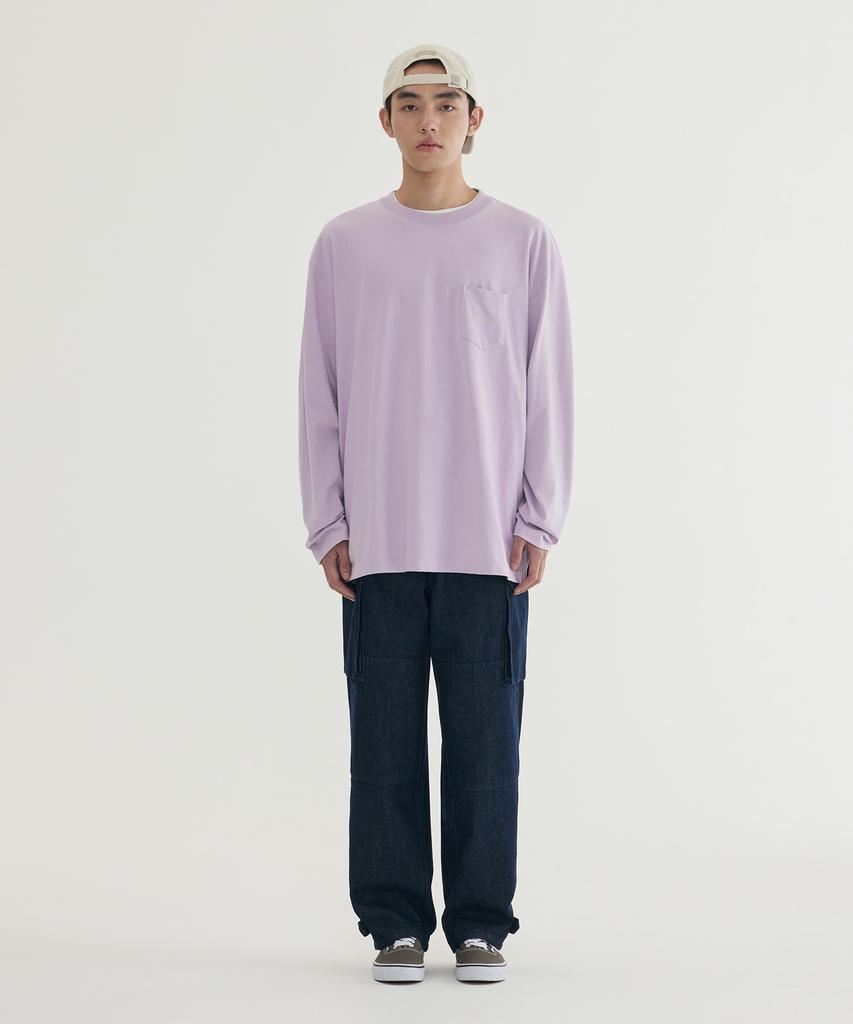 COVERNAT Basic Pocket Long Sleeve Light Purple