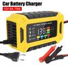 Pulse Repair Wet Dry Lead Acid Gel Charger Smart Truck Motorcycle Charger Digital LCD Display 12V 6A Car Auto Battery Charger