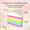 Rainbow Cake Squishy, Jumbo Slow Rising Squeeze Fidget Sensory Toy, Giant Layer Cake Slice Soft Stress Relief Squishy for Adults Birthday Gift Party F