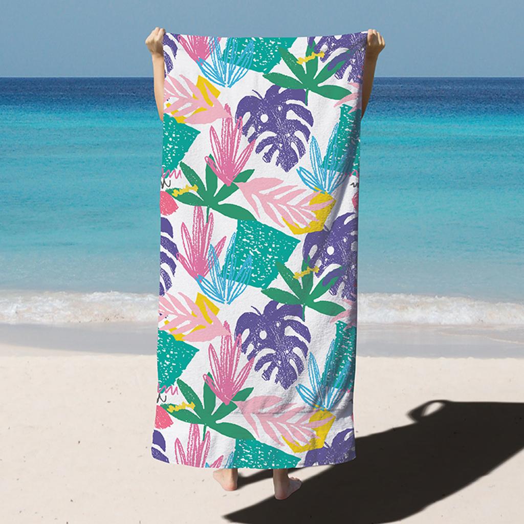 Multiple Types Microfiber Blanket Quick Drying Beach Towels, Oversized Printing Towel, Super Absorbent Pool Towel Blanket 1PC
