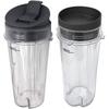 Replacement Parts Blender Cup with Lid 16 Ounce Cups,Compatible for Nutri Ninja Blender BL770 BL780 BL660 Accessories