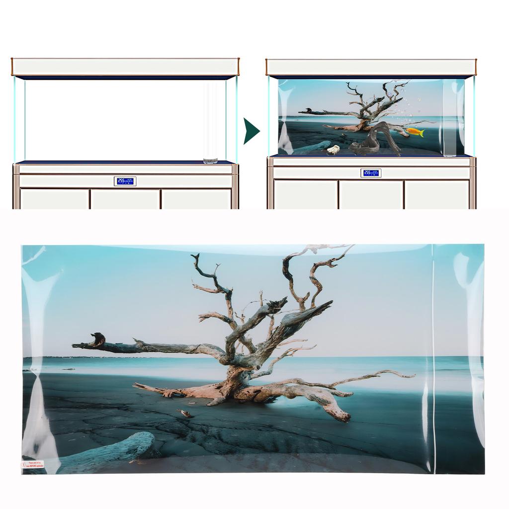 Декор фона для аквариума   Засохшее дерево 3D ПВХ Самоклеящиеся Рыбы   Обои для аквариума