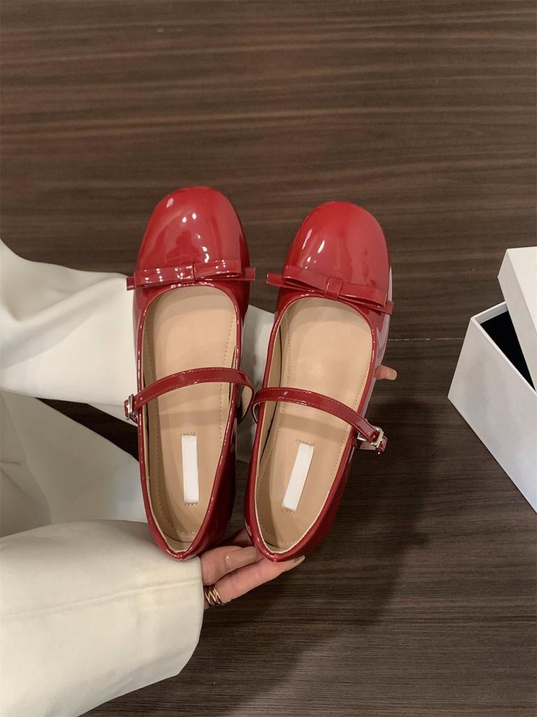 Inner Height Increase French Nude Single Shoes Women's Shoes 2025 New Spring Ballet with Skirt Mary Jane Evening Shoes