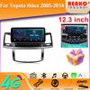12,3-дюймовый CarPlay Android 13 автомобильный радиоприемник для Toyota Hilux 2005-2014 GPS WiFi 4G LTE IPS экран автомобильный мультимедийный плеер
