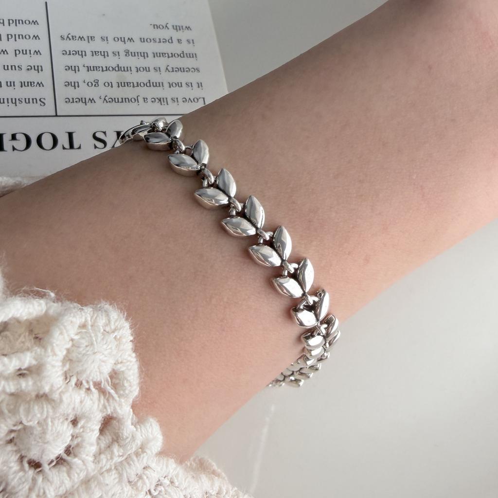 Xiaomi 100% Solid 925 Sterling Silver Metal Bracelet for Women Vintage Handmade Simple Flower Retro Bracelet Birthday Gift Party