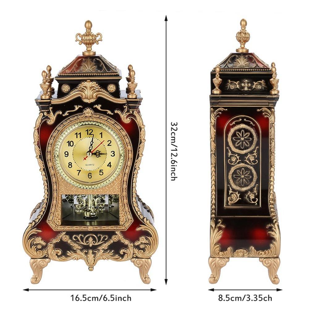 European Style Retro Alarm Clock 12 Songs Antique Table Clock  Living Room Display
