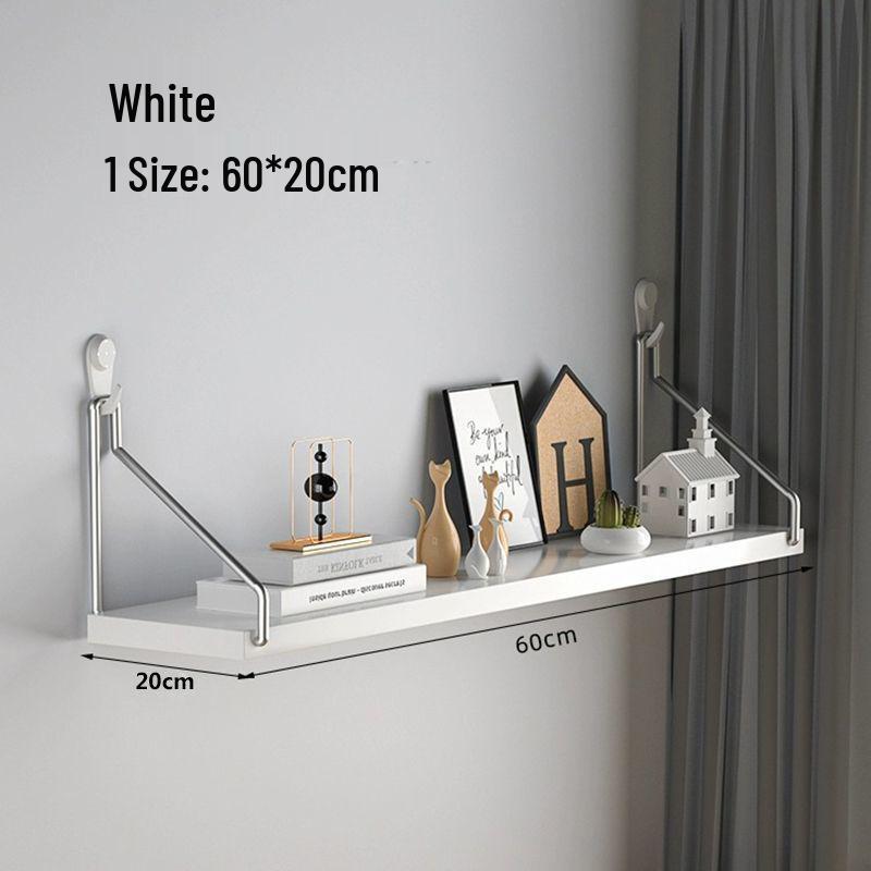 Настенная железная полка для хранения без сверления для декора ТВ, гостиной или спальни.