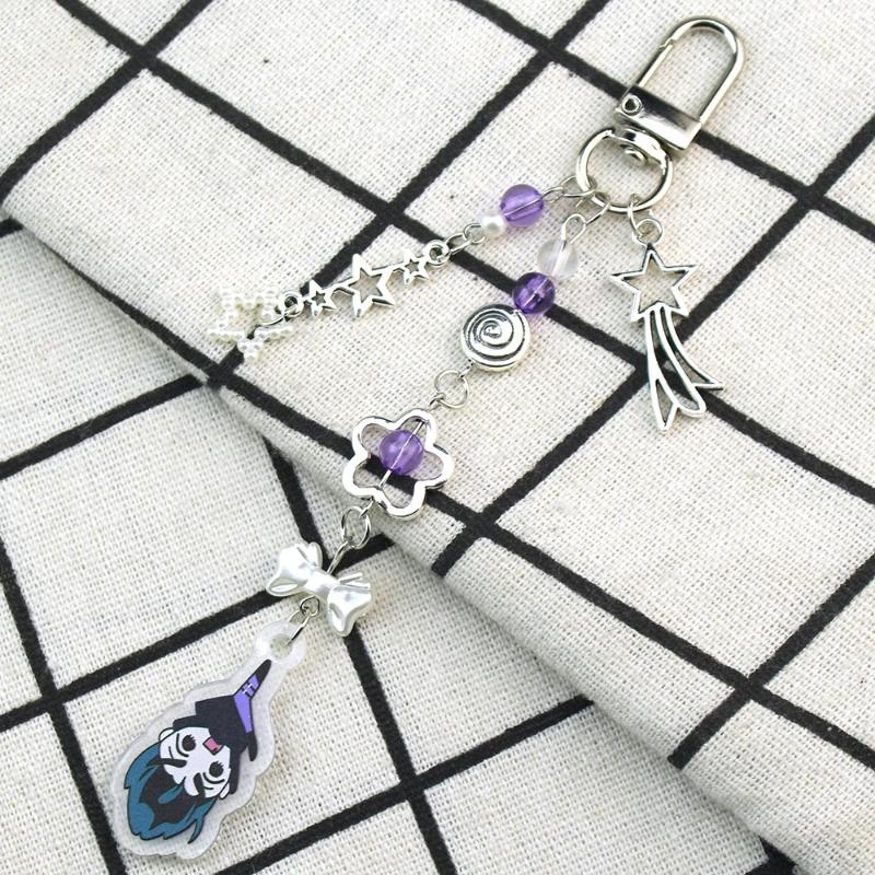 1 шт. аниме инопланетянин сцена брелок сердце бант телефон подвеска бисерный брелок универсальный рюкзак украшения аксессуары подарки
