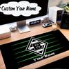 Custom Name Mouse pad Green And Silver Abstract Mouse Pad Desk Mat, Non-Slip Rubber Backer Pad For Computer Notebook Gaming Mouse Pad Birthday Gift