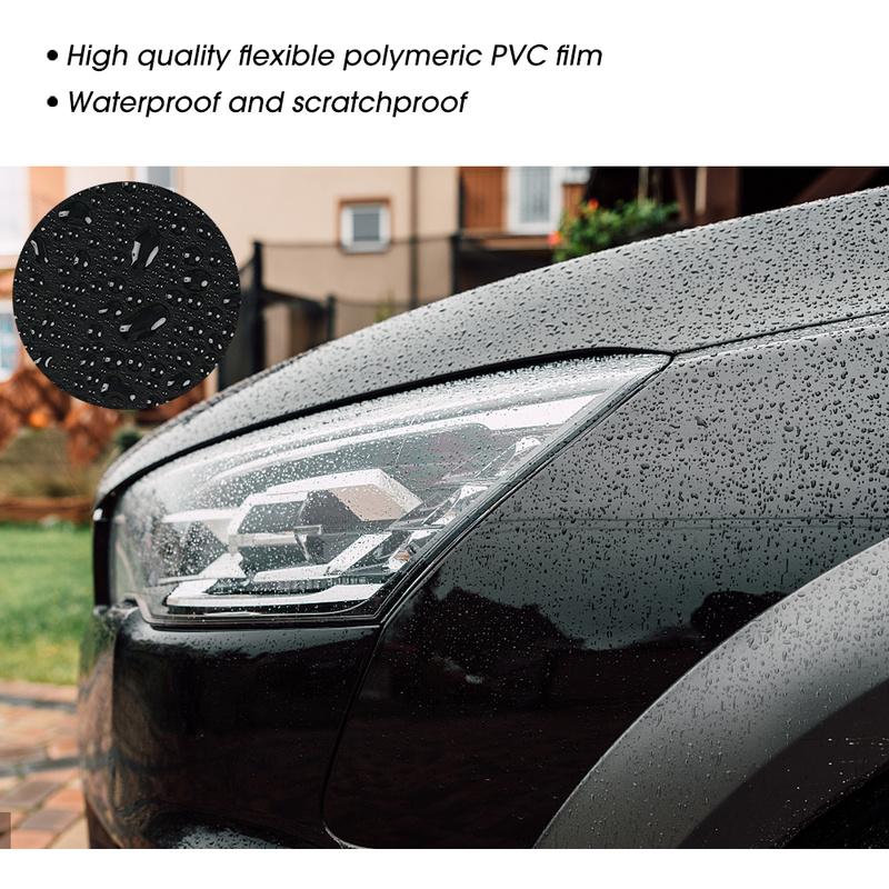 Автомобильная яркая черная пленка Глянцевая виниловая пленка для оклейки кузова автомобиля Декоративные наклейки Пленки для изменения цвета кожи автомобиля Водонепроницаемая пленка
