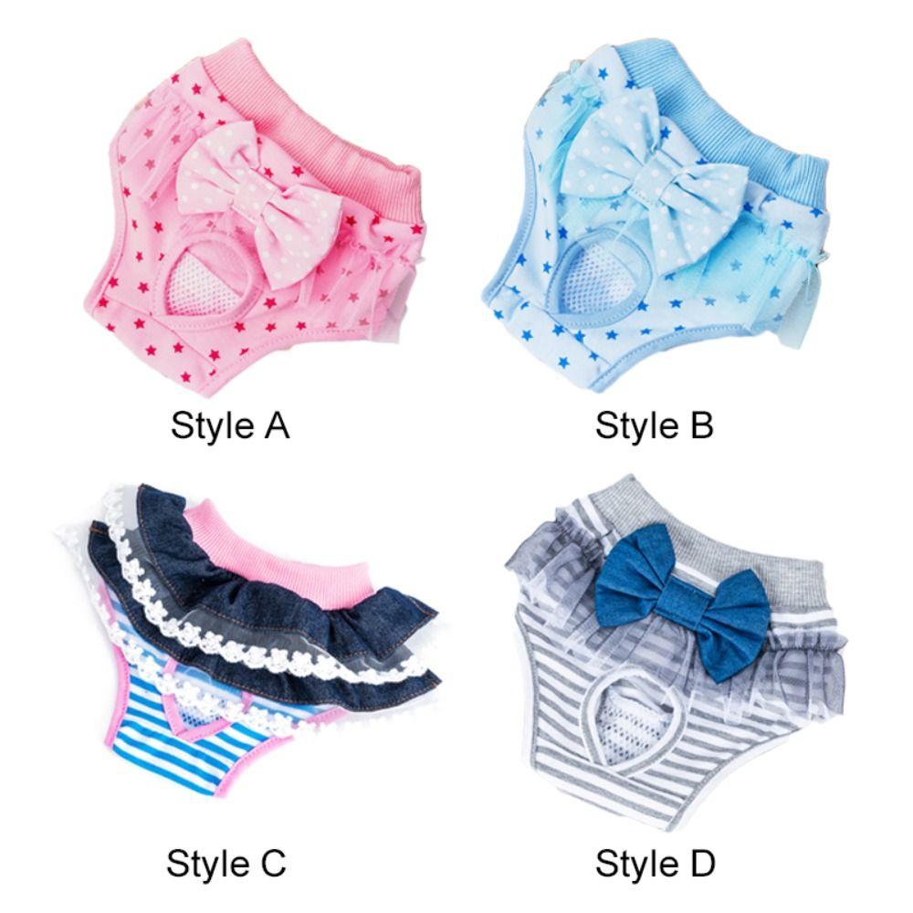 Подгузник для собаки Менструальные трусы Кружевные кошачьи шорты Принадлежности для щенков Физиологические трусы для питомца Для собаки/кошки