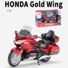Масштаб 1/12 Welly 2020 Honda Gold Wing, литая под давлением модель мотоцикла, сверхмощный дорожный мотоцикл, коллекция игрушечных автомобилей из сплава, подарок для детей