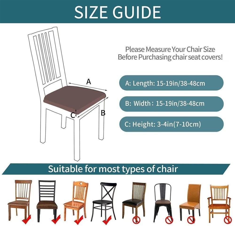 Эластичный Жаккардовый Чехол на Стул Моющийся Без Спинки Защитный Чехол для Стула Чехлы на Подушки Сидений