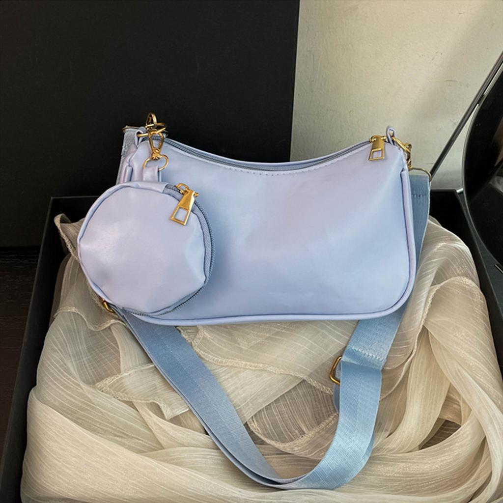 Stylish Shoulder Bag for Women Lightweight PU with Detachable Coin Purse Adjustable Strap for Daily Use Shopping Handbag