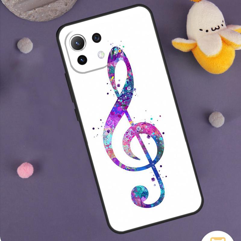 Чехол-футляр с нотным знаком скрипичного ключа для Xiaomi 15 Ultra 14 13T 14T 15T 17 Pro Max POCO F8 Ultra F5 F6 F7 X5 X6 X7 Pro