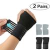 2 пары регулируемых компрессионных напульсников – поддержка для облегчения боли при запястном туннельном синдроме, артрите, тендините и занятиях спортом