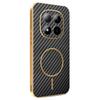 For Xiaomi Redmi Note 15 Pro 5G Phone Case Carbon Fiber Textured Electroplated TPU Back Cover