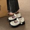 Fashion Woman's Mary Jane Platform Shoes Lolita Style Students JK Uniform Shoe Cosplay Butterfly Knot Buckle Leather Shoes Zapatos Mujer