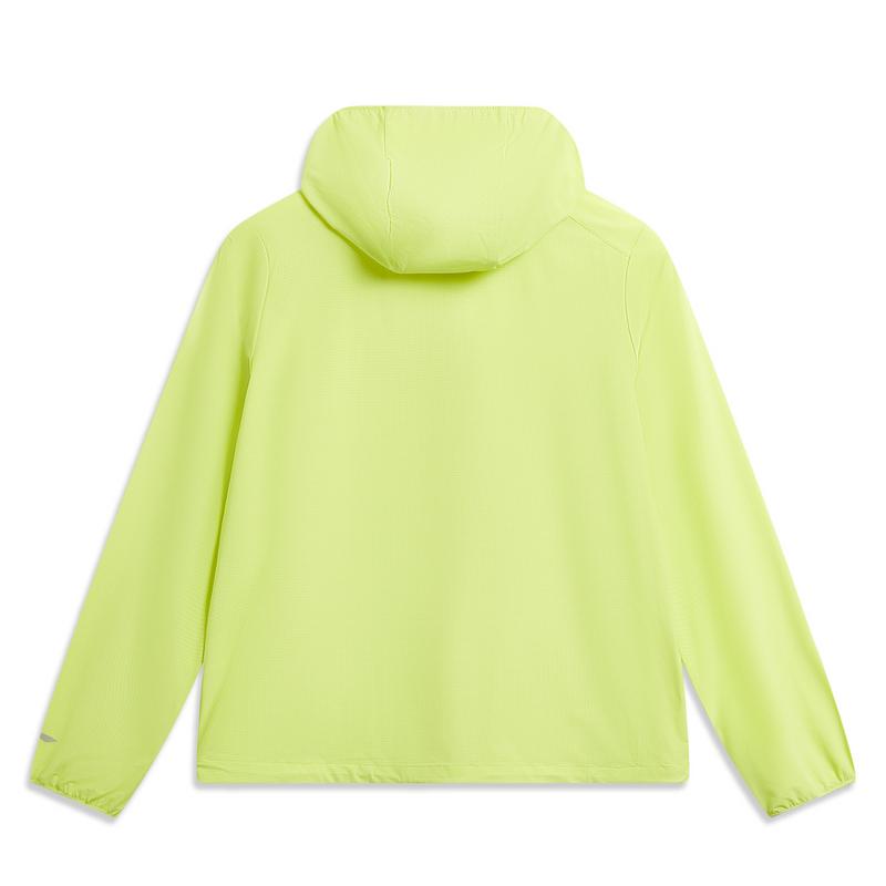 Li Ning Outdoor CF Легкая дышащая Ощущение льда Комфортная Защита от солнца UPF 50+ Одежда Женская одежда Желто-зеленый AFDW214-2