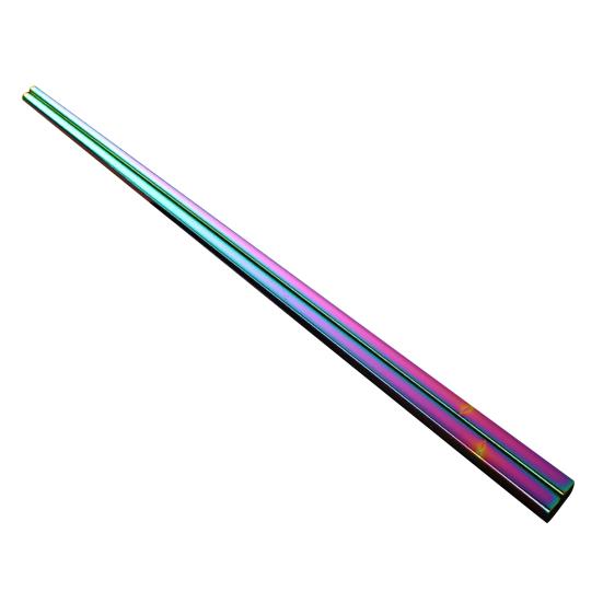 1 пара палочек для еды с защитой от ожогов, с цветным покрытием, простые в использовании, многоразовые, устойчивые к ржавчине, устойчивые к высоким температурам, противоскользящие металлические палочки для еды