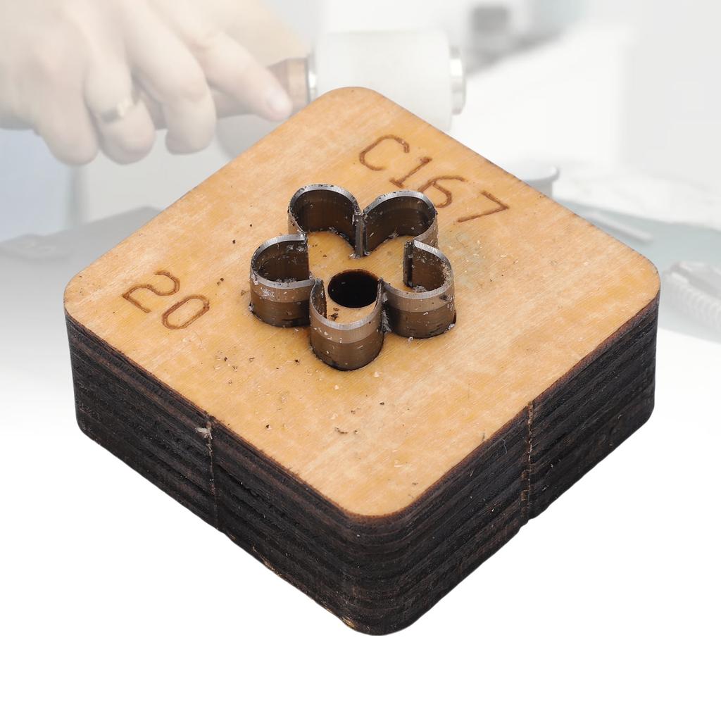 Кожаный резак в форме цветка Металлический инструмент для кожевенного ремесла Штамп для вырубки Инструмент для рукоделия