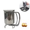 Stainless Steel Batter Dispenser & Separator for Pancakes, Cakes, Funnel Cakes, and Takoyaki.