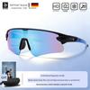 German Running Glasses for Men and Women, Marathon Professional Goggles, Sports Sunglasses, Cycling Windproof, Color-Changing, Polarized
