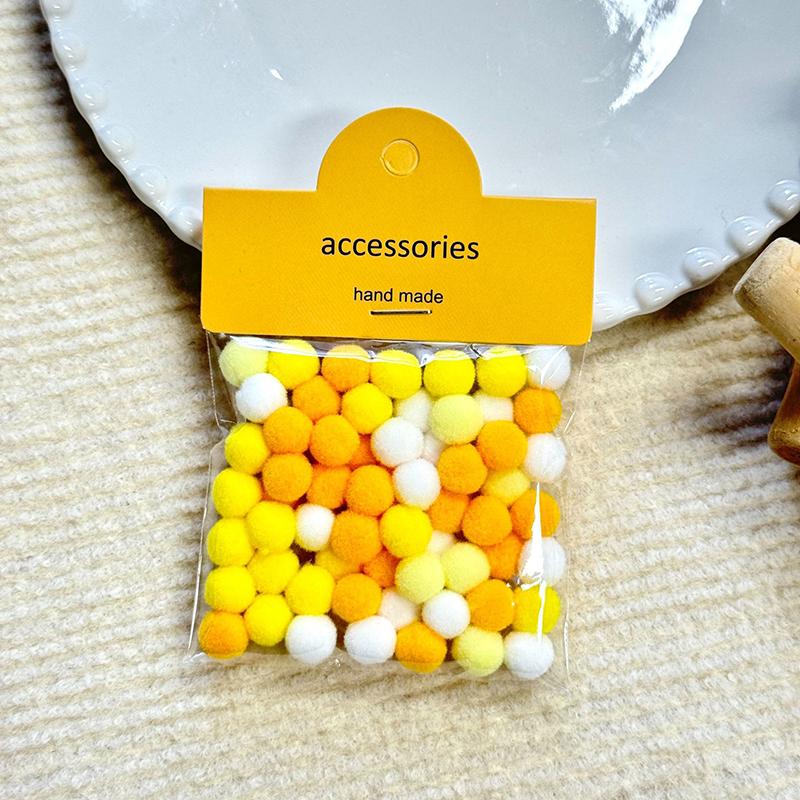 50Pcs Macaron Pom Pom Furry Balls 1Cm Colorful Pompones Soft Furball Handmade Crafts Supplies Diy Decoration Supplies
