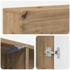 Fireplace Surround Artisan Oak 102 x 18 x 100.5 cm Wood based Panel